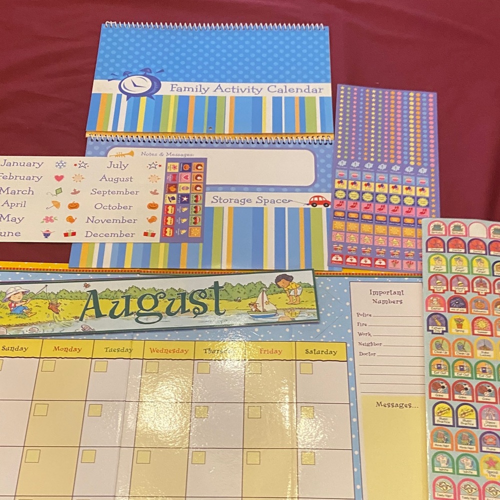 Family Activity Calendar and larger wall calendar